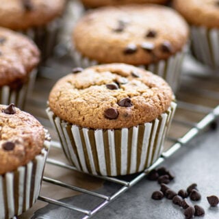 close up of a muffin