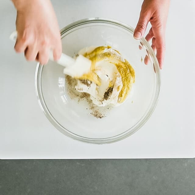 Stir together the ingredients for the dressing