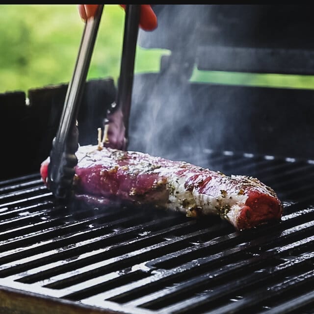 Grill the pork, turning every 3 to 4 minutes