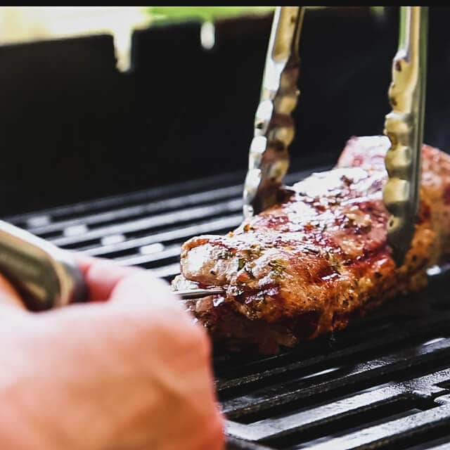 Take internal temperature of the pork so the center of the probe is in the coldest center of the pork tenderloin.