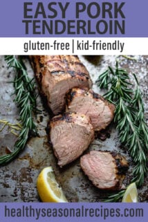 grilled pork tenderloin text overlay