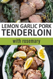 grilled pork tenderloin text overlay