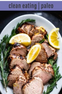 grilled pork tenderloin text overlay