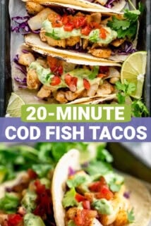 fish taco photos with text overlay