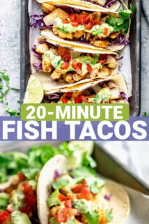 fish taco photos with text overlay