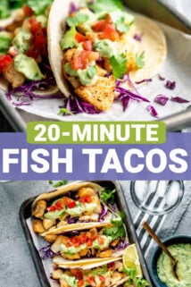 fish taco photos with text overlay