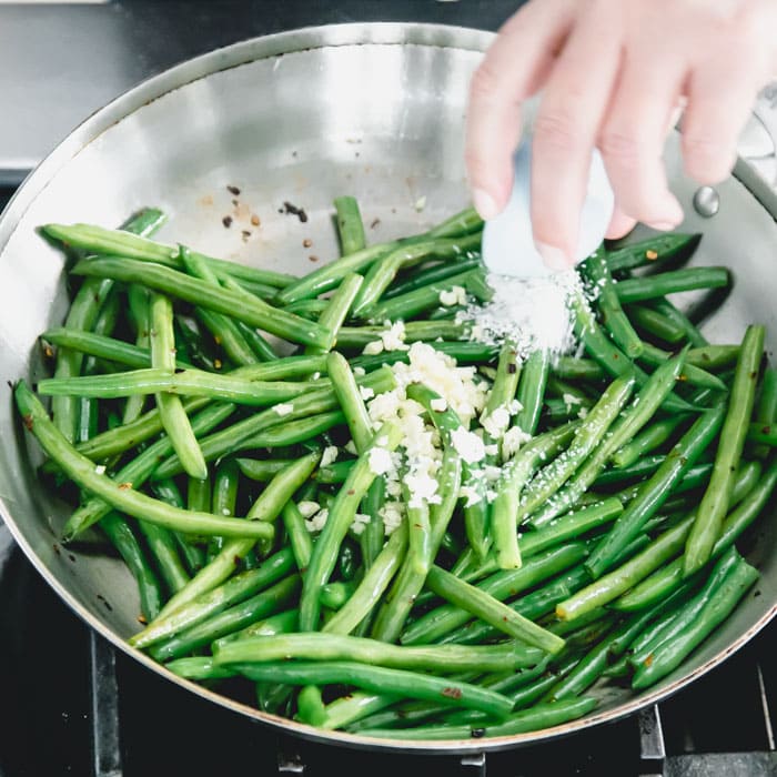 add salt and garlic