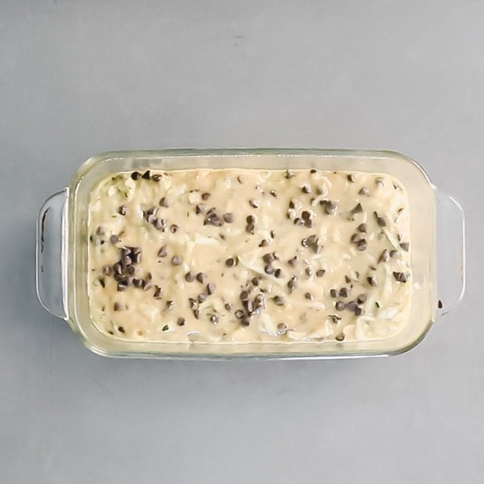 Spread the batter in a greased loaf pan