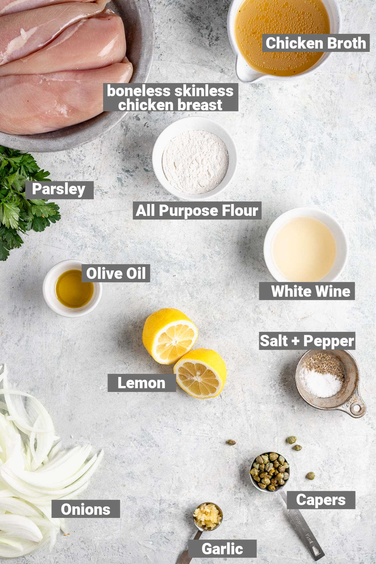 ingredients for chicken piccata