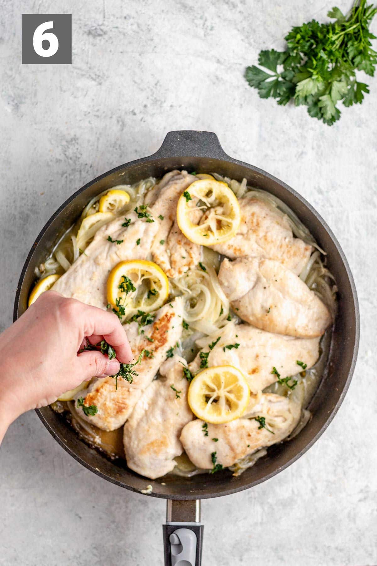 finish cooking the chicken in the sauce