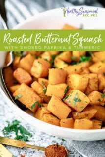 bowl of squash cubes