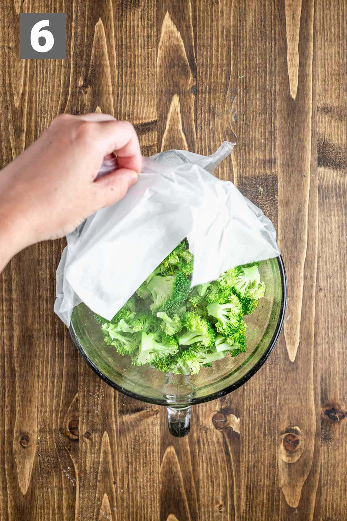 steam the broccoli in the microwave