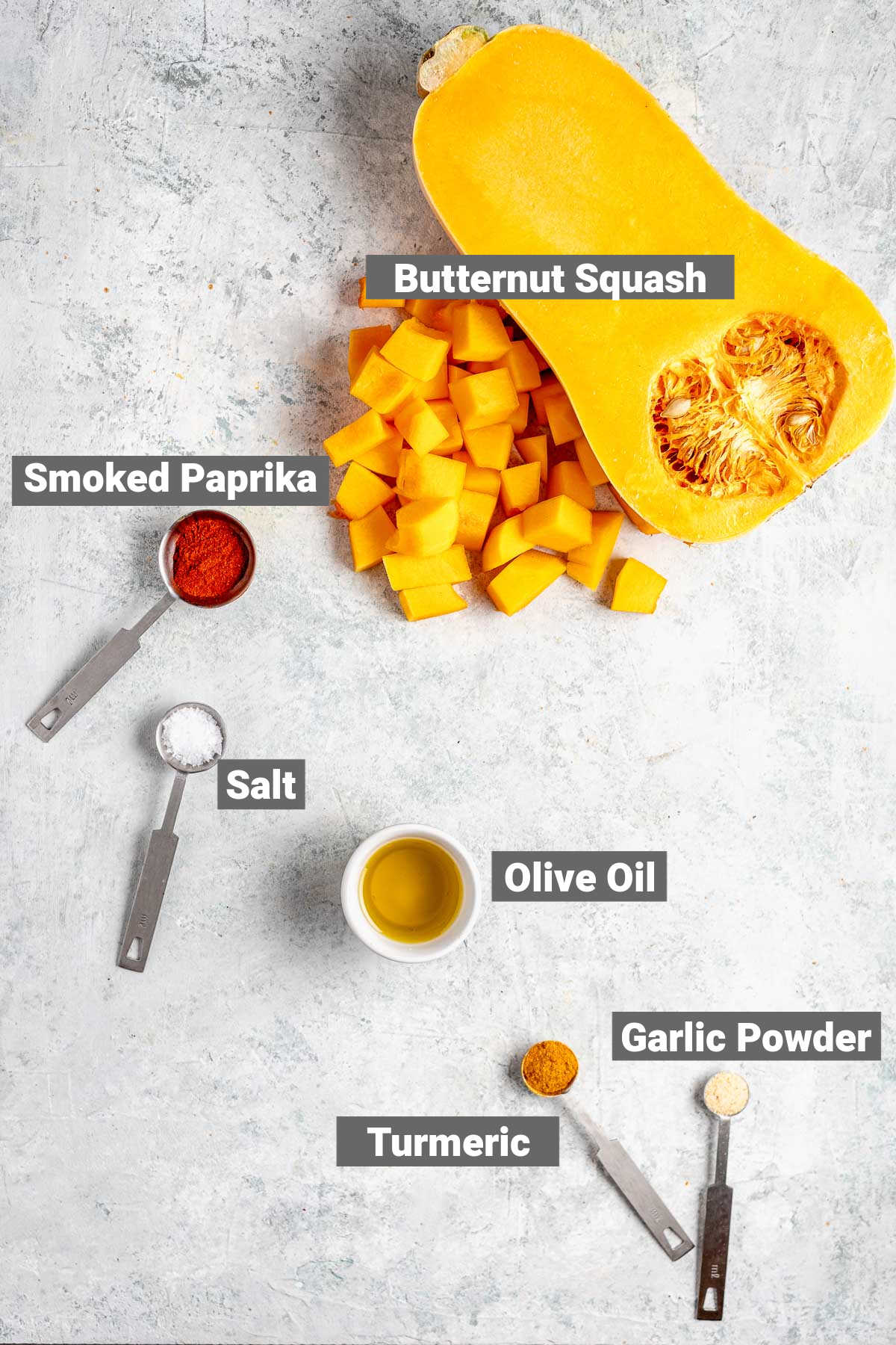 the ingredients you'll need to make this butternut squash recipe