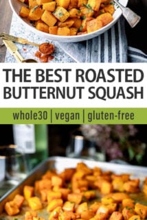 roasted butternut squash collage