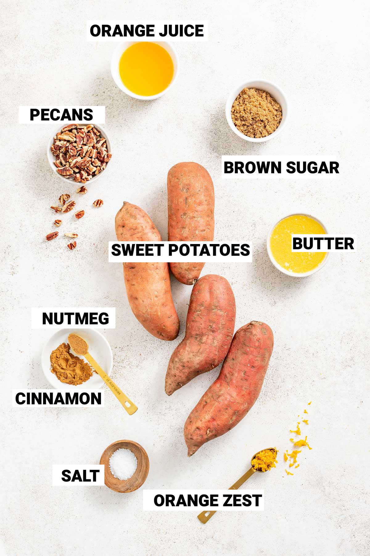 the ingredients for the casserole with text overlay