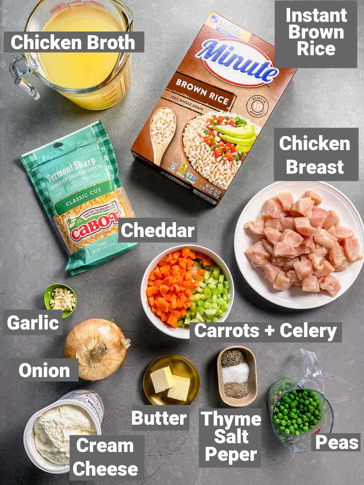 ingredients for this recipe with labels