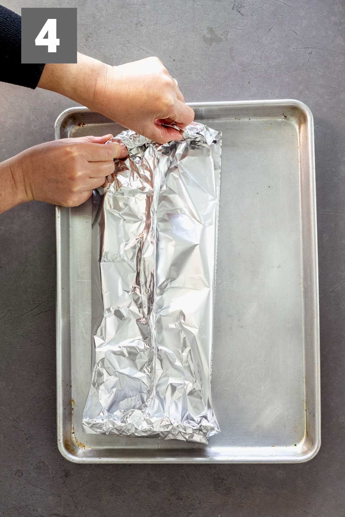 wrap the foil into a packet