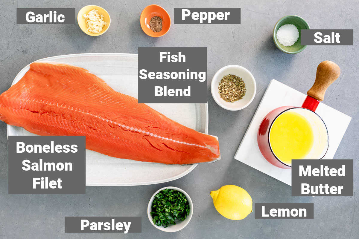 ingredients with labels for this recipe
