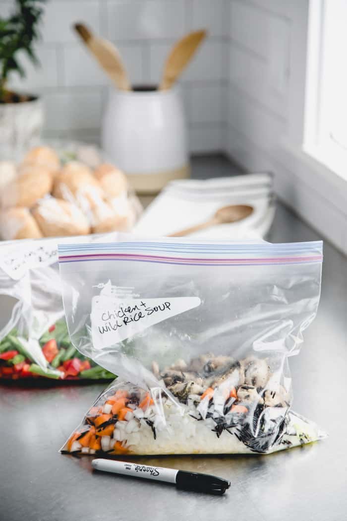 Chicken and Wild Rice Soup Freezer Packets