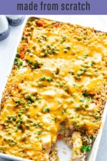 Chicken and Rice Casserole text overlay