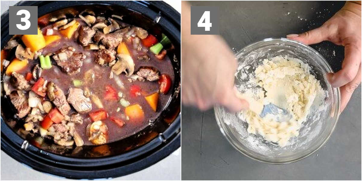 beef burgundy steps 3 and 4