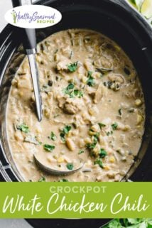 crockpot of white chili