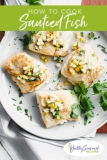 golden brown sauteed cod with pineapple salsa