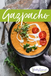 Gazpacho overhead and text
