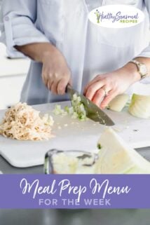 Chopping veggies for meal prep
