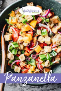 bowl of panzanella close up