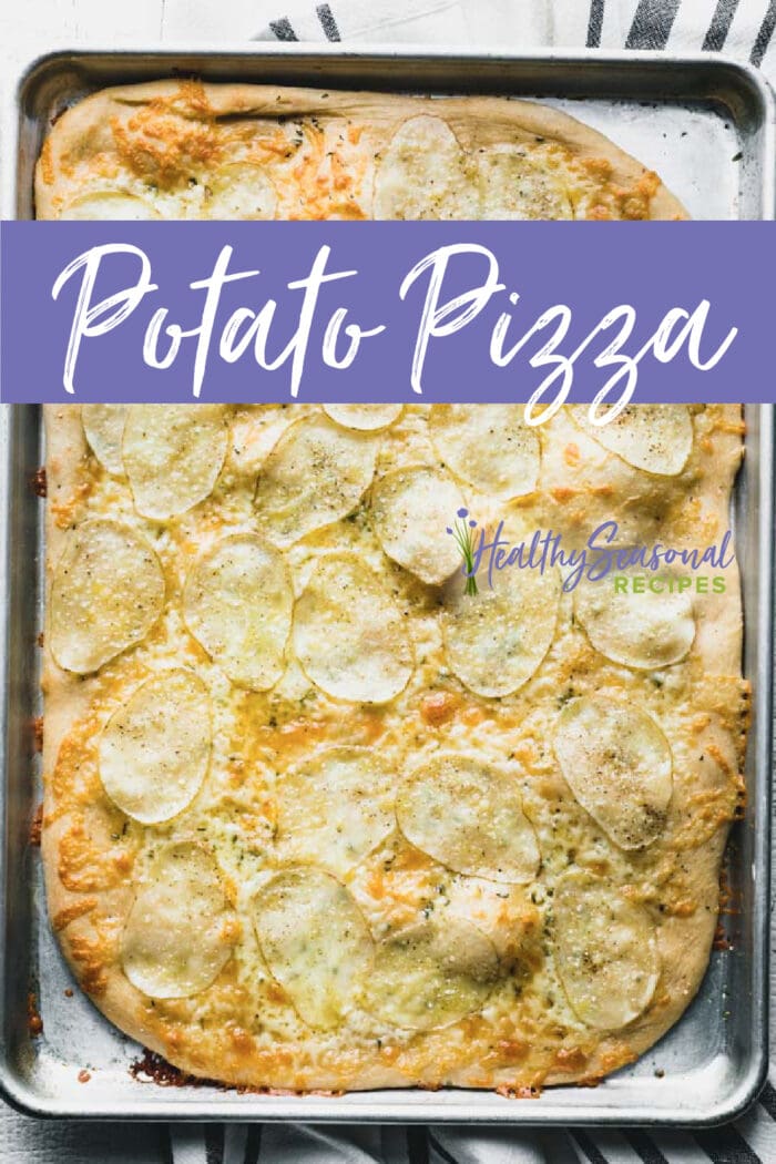 White pizza with potatoes