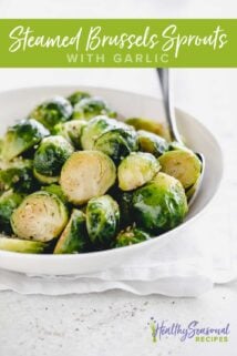 brussels sprouts in a white bowl