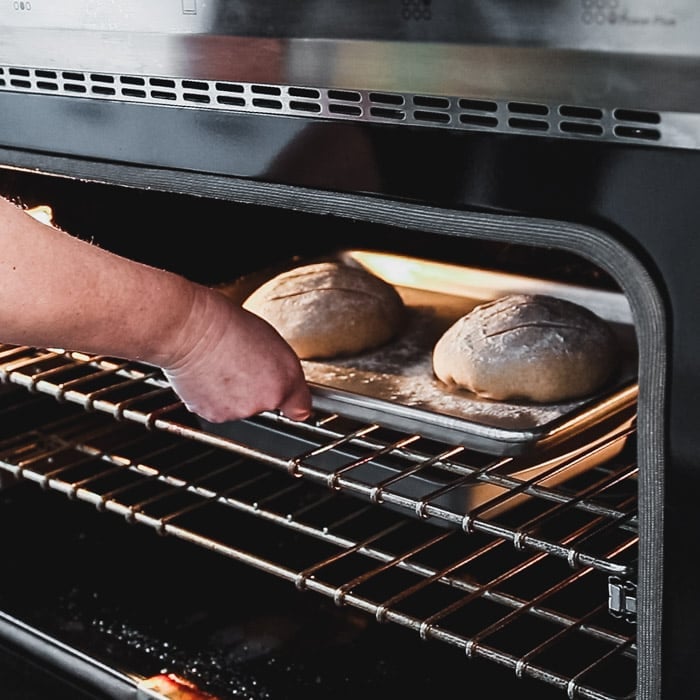 Place the baking sheet in a cold oven, set the heat to 400 degrees and bake for 40 minutes