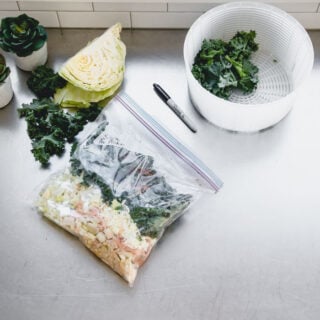 Soup au pistou prep in a bag