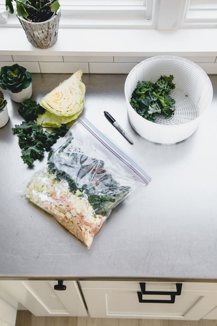 Soup au pistou prep in a bag