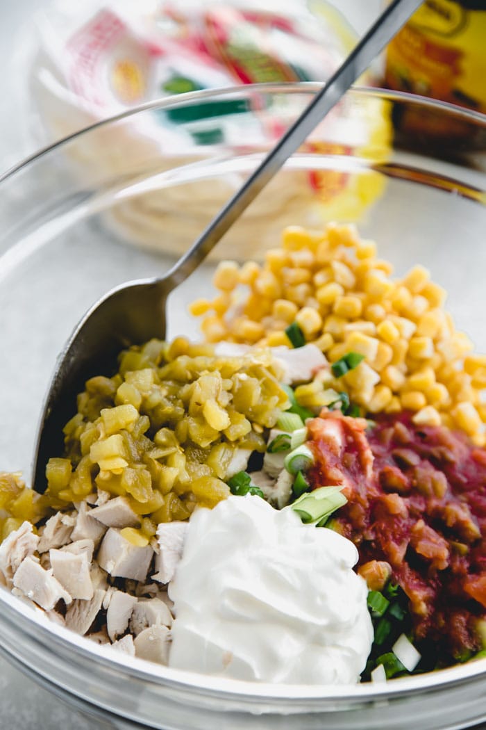 mix filling for chicken enchiladas
