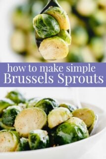 Brussels Sprouts photos with text overlay
