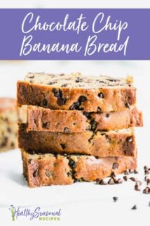 Banana bread with chocolate chips
