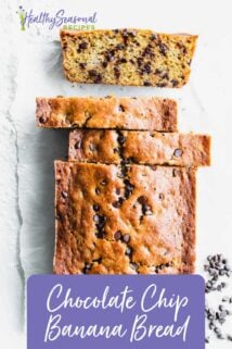 Banana bread with chocolate chips