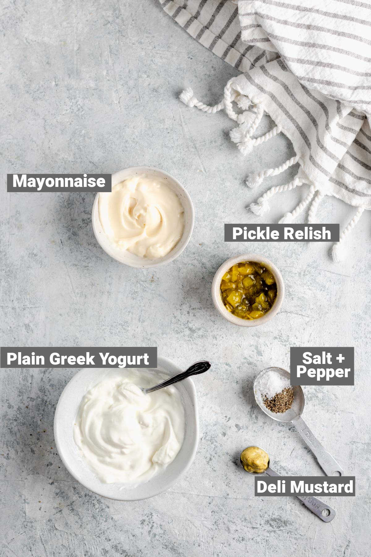 ingredients for the tartar with text overlay