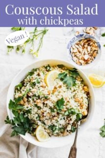 text overlay on top of israeli couscous salad