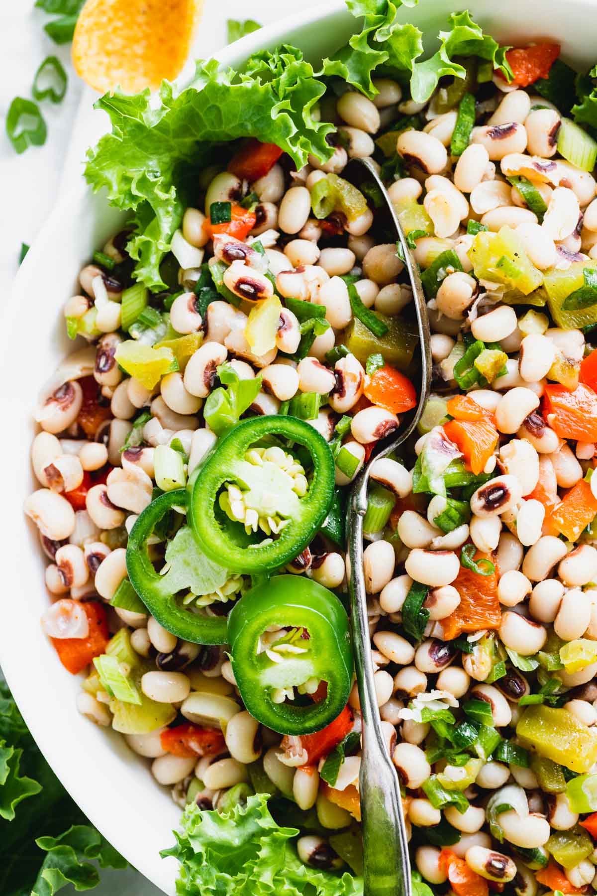 close up of Texas Caviar in a big bowl