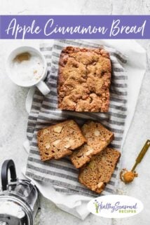 overhead of apple bread