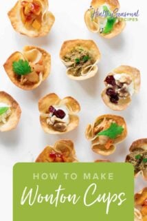 overhead of wonton cups