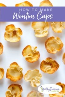 overhead of wonton cups