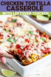 Chicken Chilaquiles with text overlay