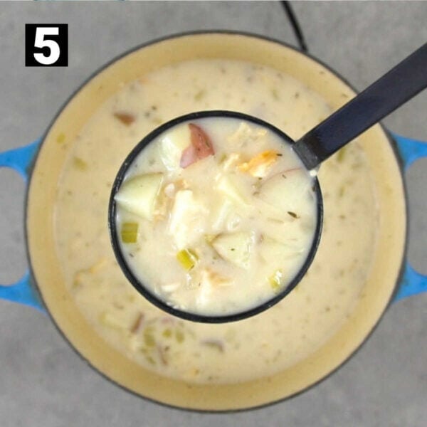 add cream at the end