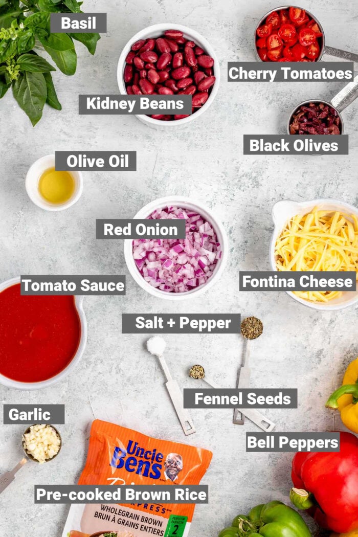 ingredients with labels