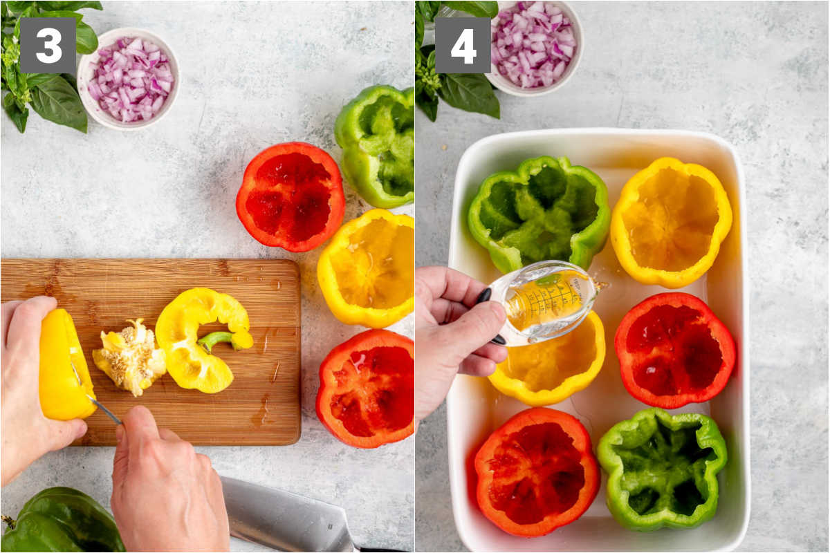 prepping the peppers