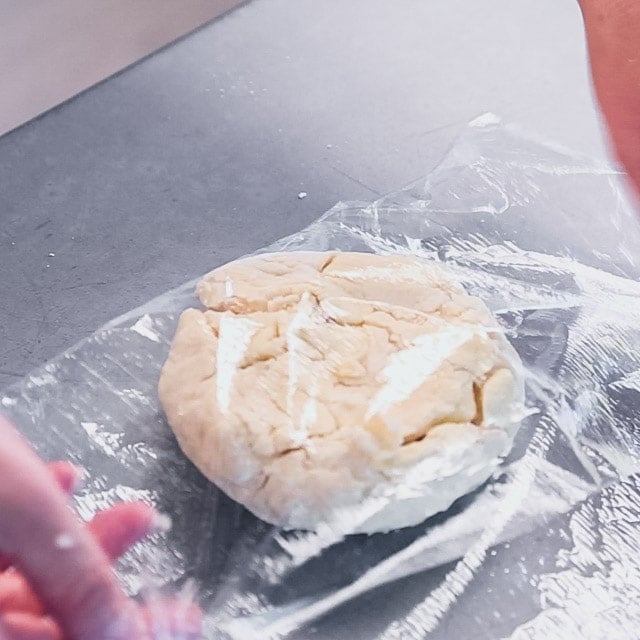 Form the dough into a disk, wrap in plastic wrap
